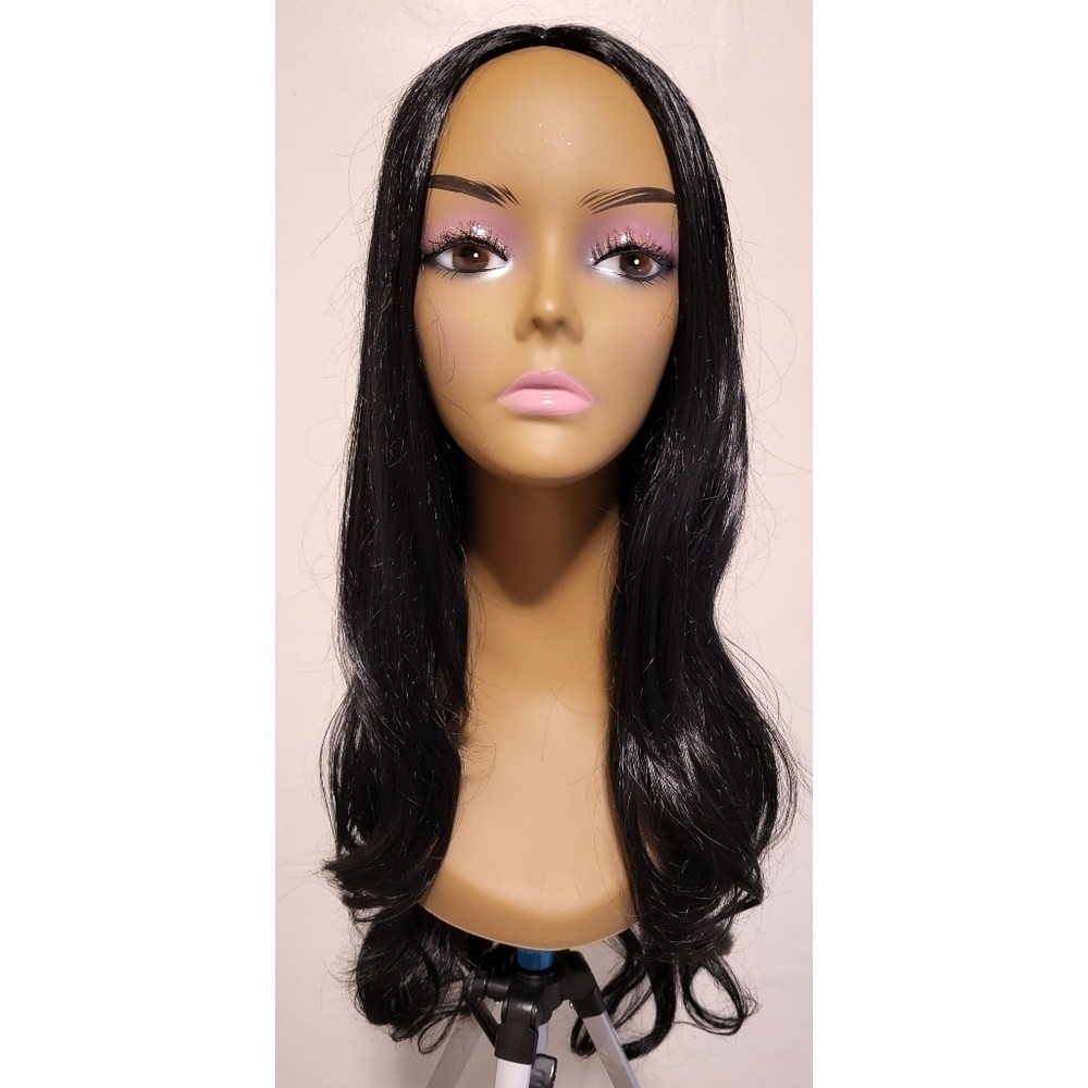 Skin Top Part Wig - Black